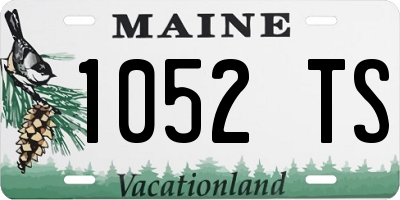 ME license plate 1052TS