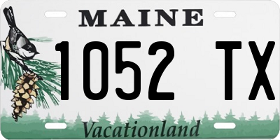 ME license plate 1052TX