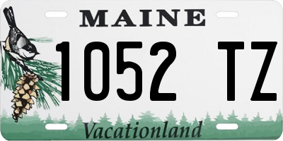 ME license plate 1052TZ