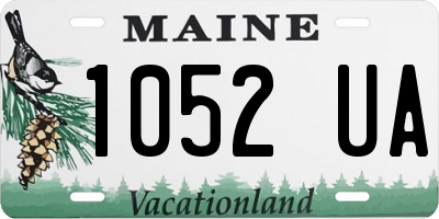 ME license plate 1052UA