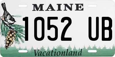 ME license plate 1052UB