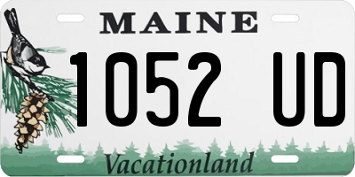 ME license plate 1052UD