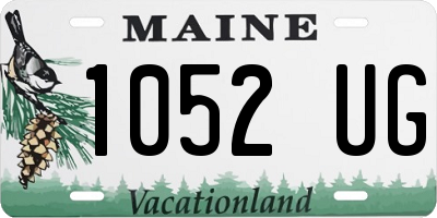 ME license plate 1052UG