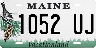 ME license plate 1052UJ