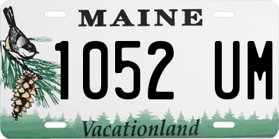 ME license plate 1052UM