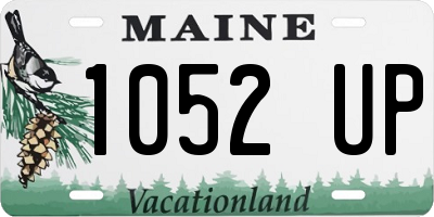 ME license plate 1052UP