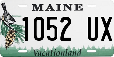 ME license plate 1052UX