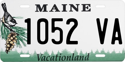 ME license plate 1052VA