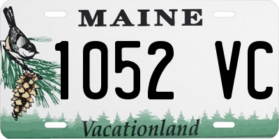 ME license plate 1052VC
