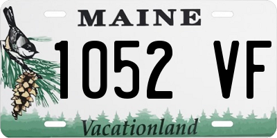 ME license plate 1052VF