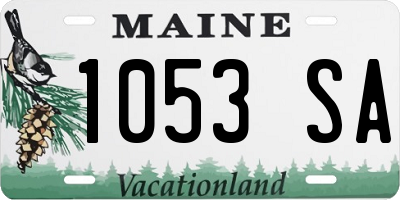 ME license plate 1053SA