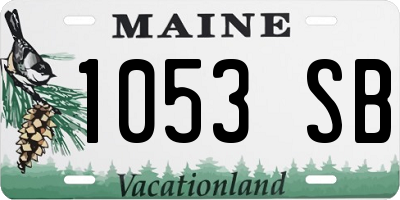 ME license plate 1053SB