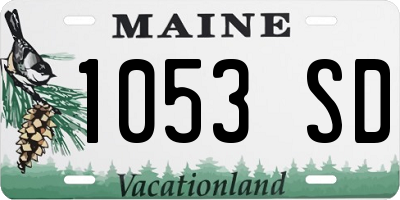 ME license plate 1053SD