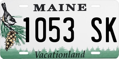 ME license plate 1053SK