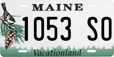 ME license plate 1053SO