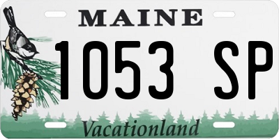 ME license plate 1053SP