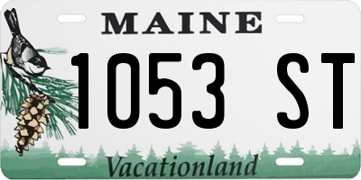 ME license plate 1053ST