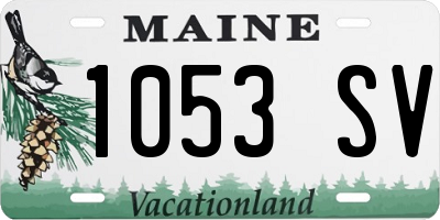 ME license plate 1053SV