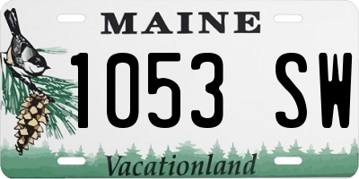 ME license plate 1053SW