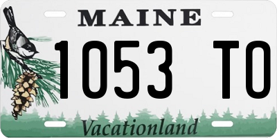 ME license plate 1053TO