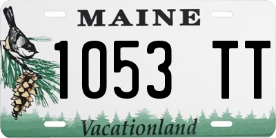 ME license plate 1053TT