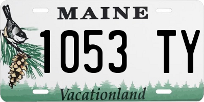 ME license plate 1053TY