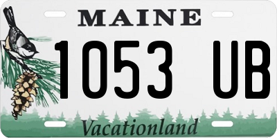 ME license plate 1053UB