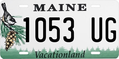 ME license plate 1053UG