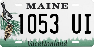 ME license plate 1053UI