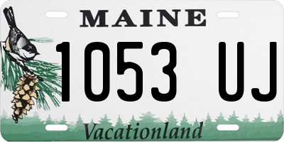 ME license plate 1053UJ