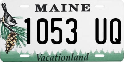 ME license plate 1053UQ