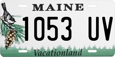 ME license plate 1053UV