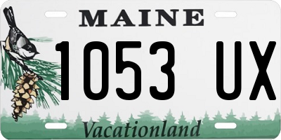 ME license plate 1053UX