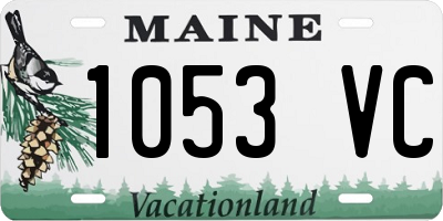 ME license plate 1053VC