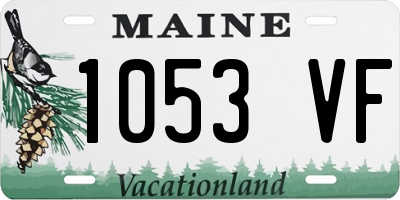 ME license plate 1053VF