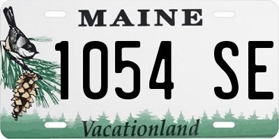 ME license plate 1054SE