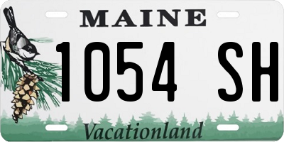 ME license plate 1054SH