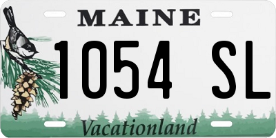 ME license plate 1054SL