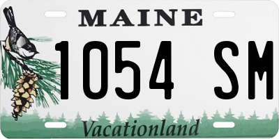 ME license plate 1054SM