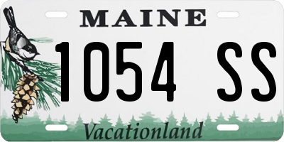 ME license plate 1054SS