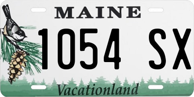 ME license plate 1054SX
