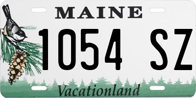 ME license plate 1054SZ