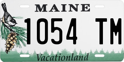 ME license plate 1054TM