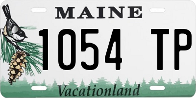 ME license plate 1054TP