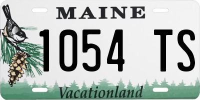 ME license plate 1054TS
