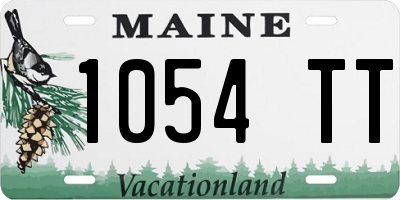 ME license plate 1054TT