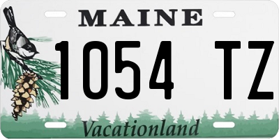 ME license plate 1054TZ