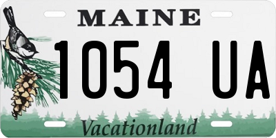 ME license plate 1054UA