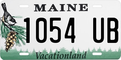 ME license plate 1054UB