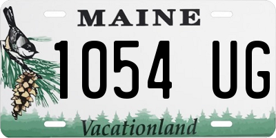 ME license plate 1054UG